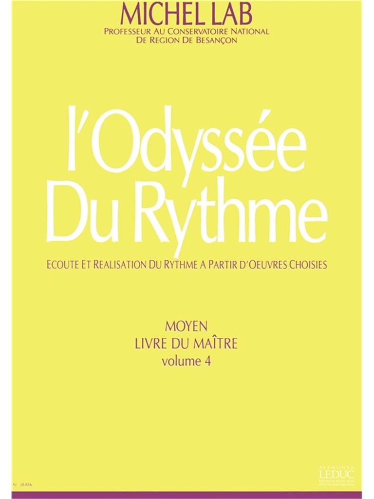 Odyssee Du Rythme Volume 4 Moyen Livre Du Maitre